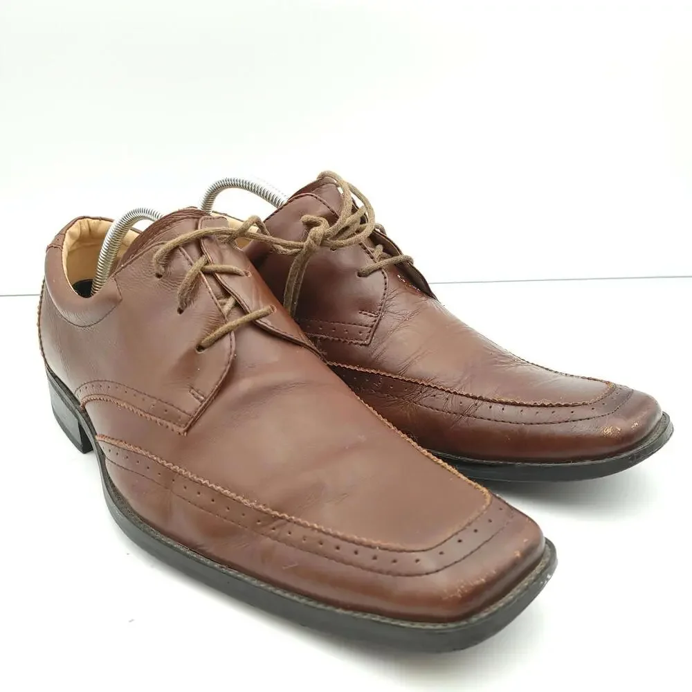 Steve Madden Oxford Shoes Mens Size 10.5 Kanon Brown‎ Leather Lace Up